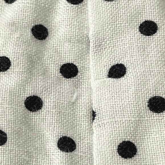 Kate Spade Polka Dot Shorts Womens Size S White Black Linen Blend Comfort Casual - Picture 16 of 16